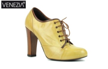 VENEZIA buty botki żółty obcas 39