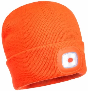 ШЛЯПА с 2 светодиодами, спереди белый, сзади красный USB