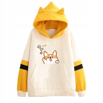 Kawaii Bluzy Shiba Inu Bluza damska Japoński Akita