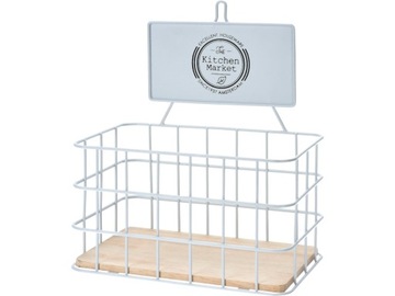 Wisząca Półka kuchenna LOFT 21x13x23,5 cm - BIAŁA