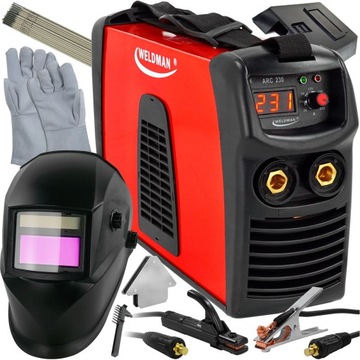 Spawarka MMA 230V ARC inwertorowa zestaw 230A elektrodowa
