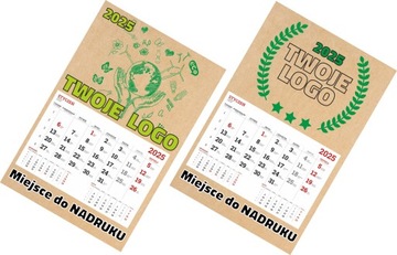 ЭКО ОДИН ЧАСТНЫЙ Календарь 2025 с НАПЕЧАТКОЙ ЛОГОТИПА КОМПАНИИ - 25 шт.