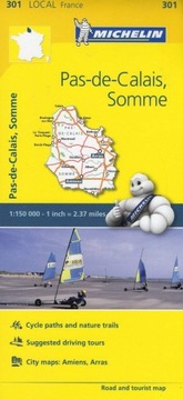 PAS-DE CALAIS SOMMA Francja mapa drogowa