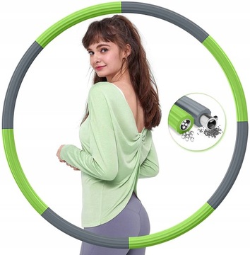 ODCHUDZAJĄCE MODELUJĄCE HULA HOP SZARO-ZIELONE