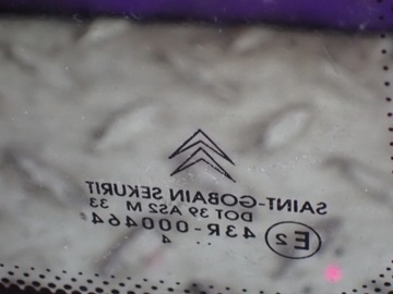 CITROEN C2 03-08 SKLO (OKNO) KAROSERIE LEVÝ ZADNÍ