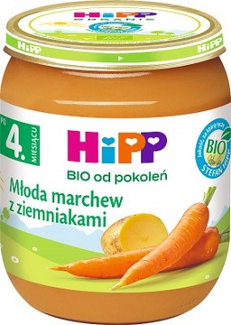 HiPP młoda marchew z ziemniakami, BIO, 125g