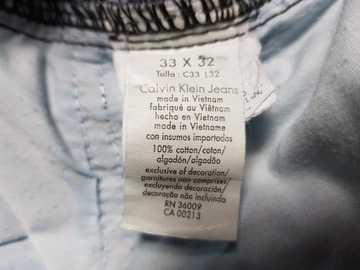 CALVIN KLEIN - STRAIGHT W33L32 pas 88 cm ideał