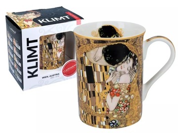 Kubek Classic New - G. Klimt, Pocałunek (brązowe tło) NA PREZENT