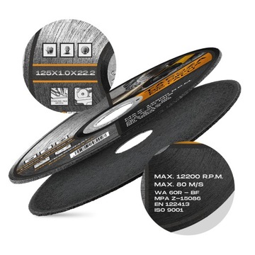 РЕЖНЫЕ ДИСКИ ПО МЕТАЛЛУ 125 INOX НЕРЖАВЕЮЩАЯ СТАЛЬ АЛЮМИНИЕВЫЙ ЛИСТ ЛИСТ STRONG