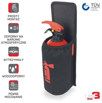 Автомобильный огнетушитель + чехол на липучке UG3