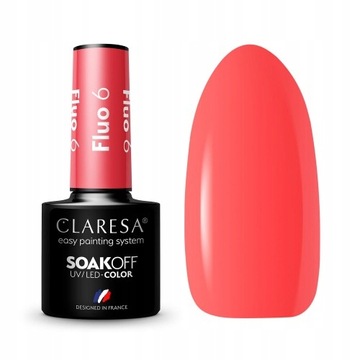 CLARESA LAKIER HYBRYDOWY FLUO NEONOWY 6 -5G