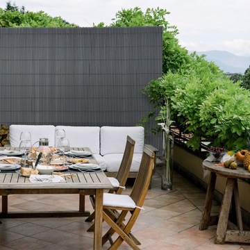 Коврик двусторонний балконный, ограждение ПВХ для террасы/сада 300х90 см БАМБУК