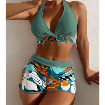 STRÓJ KĄPIELOWY DWUCZĘŚCIOWY BIKINI SPODENKI S-XXL, M