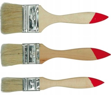 PĘDZLE MALARSKIE PŁASKIE PĘDZEL MALARSKI ZESTAW 3szt.