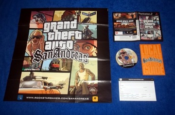 GRAND THEFT AUTO SAN ANDREAS PS2 GTA PLAYSTATION 2 PREMIEROWA MAPA jak NOWA