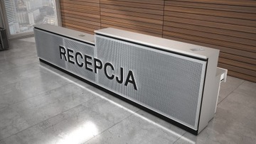 Стойка ресепшн R127, светодиодная подсветка, 400x75см