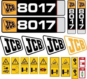 NAKLEJKI JCB 8017 MINIKOPARKA LAMINOWANE