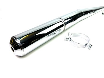 Tłumik wydech kolanko obejma MZ ETZ 251 komplet DUELLS chrom