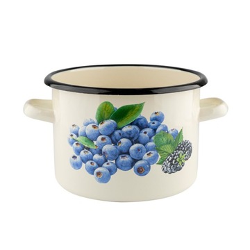 GARNEK EMALIA POLSKA PLESZEW BORÓWKA 18 CM 3,2 L