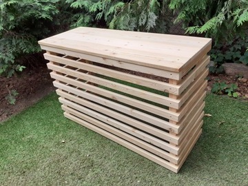 Деревянная крышка кондиционера на заказ.