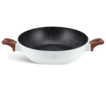 ZESTAW 15-CZĘŚCIOWY Z POWŁOKĄ MARMURKOWĄ LILLY BIĄŁY