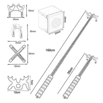 Бридж Выдвижной бильярдный кий Черный и серебряный бильярдный кий