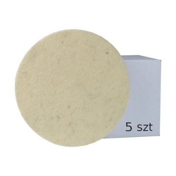 KRĄŻEK NA RZEP FILC POLERSKI DYSK 125 10mm 5szt