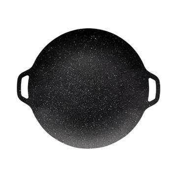 Płyta kuchenna Grill Pan Gotowanie Stek Mięsny Żeliwo Okrągłe 32 cm