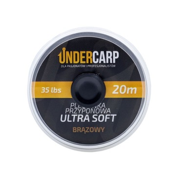Plecionka przyponowa 20 m/35 lbs ULTRA SOFT – brązowa UNDERCARP
