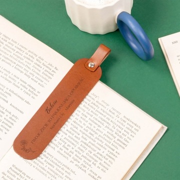 Кожаная закладка СОБСТВЕННАЯ НАДПИСЬ подарок ПОДАРОК ​​УЧИТЕЛЮ