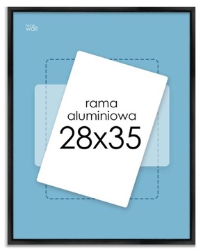 Czarna Aluminiowa Foto Ramka na zdjęcia 28x35 cm
