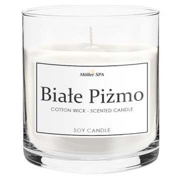 Möller SPA ZAPACH BIAŁE PIŻMO - SOJOWA NATURALNA ŚWIECZKA ŚWIECA ZAPACHOWA