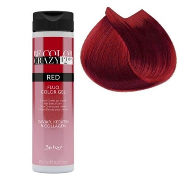 BE COLOR CRAZY FARBA/TONER W ŻELU 12 MIN RED