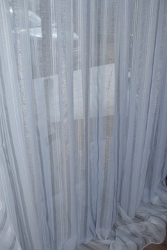 ШТОРА БАТТИСТ, кремовый, МОРОЗ, полоски, УЗОР 533/1