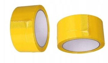 48mm/66y TAŚMA PAKOWA MOCNA KAUCZUK do paczek palet ŻÓŁTA