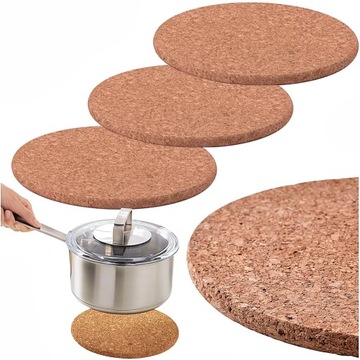 IKEA HEAT PODSTAWKI POD GARNKI KORKOWE 19CM 3 SZT