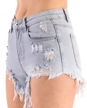 Damskie krótkie spodenki jeans,modne szorty dżinsowe
