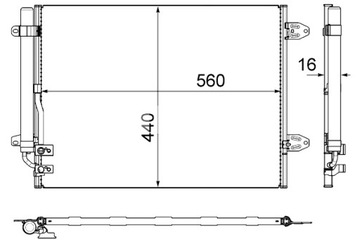 MAHLE KONDENZÁTOR KLIMATIZACE VW CC B7 PASSAT ALLTRACK B6