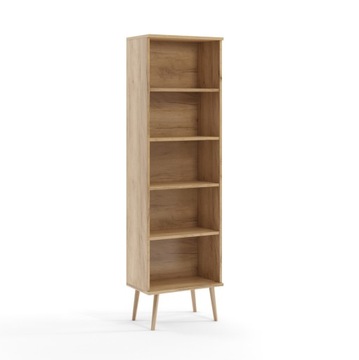 Regał stojący MALIBO 180 cm 5 półek dąb craft złoty