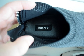 DKNY sneakersy buty sportowe czarne szare 38