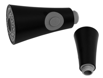 SŁUCHAWKA DO BATERII Z WYCIĄGANĄ WYLEWKĄ CZARNA