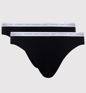 Calvin Klein stringi majtki damskie czarne komplet 2 sztuki 000QD3788E XL