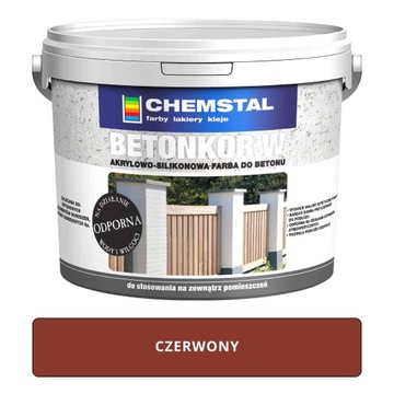 Farba do BETONU OGRODZEŃ Betonkor W 1L CZERWONY