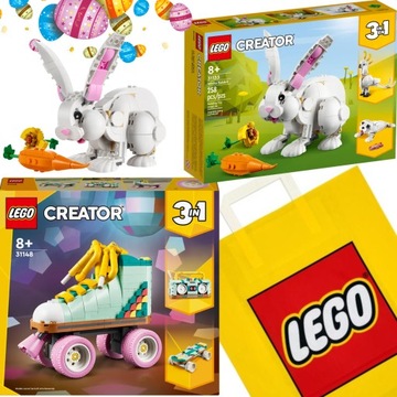 LEGO CREATOR 3w1 31148 + LEGO 31133 + GRATIS TORBA LEGO PREZENT WIELKANOC