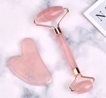 НЕФРИТОВЫЙ ВАЛИК И ПЛАСТИНА ДЛЯ МАССАЖА ЛИЦА