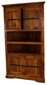 REGAŁ NAROŻNY drewniany AKACJA seria OXFORD HONEY