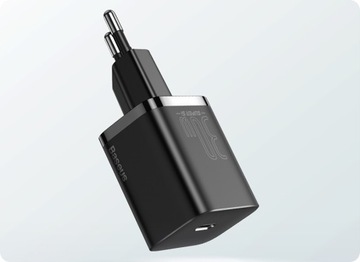 BASEUS SZYBKA ŁADOWARKA SIECIOWA DO TELEFONU ZASILACZ USB-C TYP-C 30W PD QC