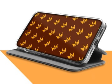 ETUI Z KLAPKĄ DO XIAOMI REDMI NOTE 12 4G CZARNE ZAMYKANE MAGNETYCZNE +SZKŁO