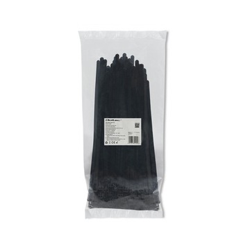 Qoltec Opaski zaciskowe wielorazowe/trytki 7.2*250mm Nylon66 UV Czarne
