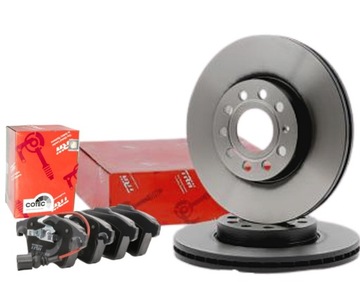 ПЕРЕДНИЕ ДИСКИ+КОЛОДКИ TRW VW TOURAN GOLF V VI EOS